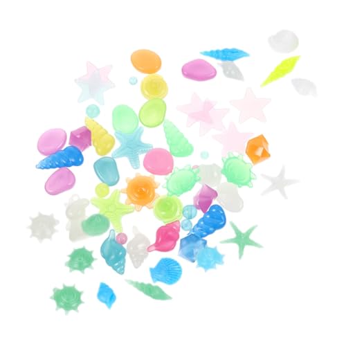HOMSFOU 50 Stück leuchtende Steine dekokiesel Dekorative Kieselsteine DIY Dekoration Aquarium Fischtankdekor leuchtende Felsen dekorative Aquarienkiesel dekorative Blumentopfkiesel Fluorit von HOMSFOU