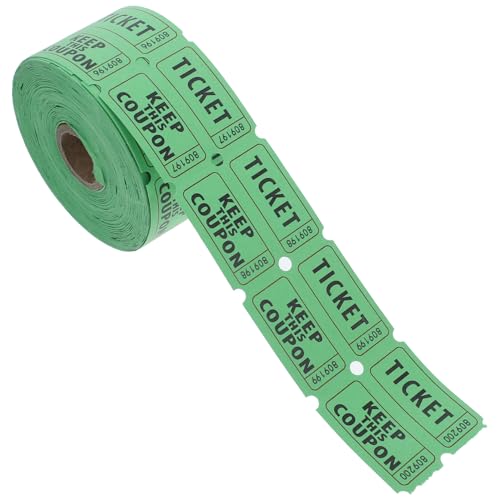 HOMSFOU 500 Stück Lottoscheine Auf Rolle Tombola Los Tickets Für Veranstaltungen Tombola Preise Los Für Tombolas Weihnachtstickets Hellgrün 170 G Doppeloffset von HOMSFOU