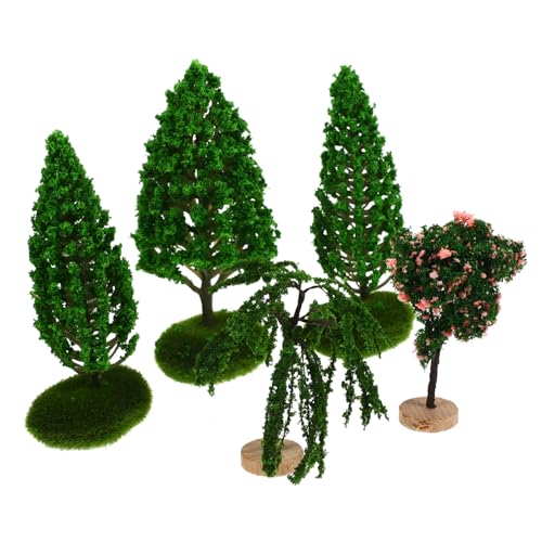 HOMSFOU 5Stücke Gartenbaum Figur Teilig Lebendige Tischdekoration für Puppenhäuser Garten und Schreibtisch Einzigartige Miniaturpflanzen für Landschaftsdesigns von HOMSFOU