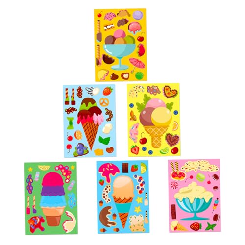 HOMSFOU 6 Blätter Eiscreme -Puzzle -Aufkleber kleine Belohnungsaufkleber Party-Aufkleber dekorative Aufkleber lustiger Puzzle-Aufkleber Aufkleber beschichtetes Papier HOMSFOU 6 Blätter Eiscreme -Puzzle -Aufkleber kleine Belohnungsaufkleber Party-Aufkleber dekorative Aufkleber lustiger Puzzle-Aufkleber Aufkleber beschichtetes Papier von HOMSFOU