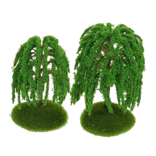 HOMSFOU 6 Stück Miniatur Bäume Realistische Willow Landschaftsbäume Langlebige Modellbäume für Architektur Sandtisch Diorama Eisenbahn Modellbau Dekor von HOMSFOU