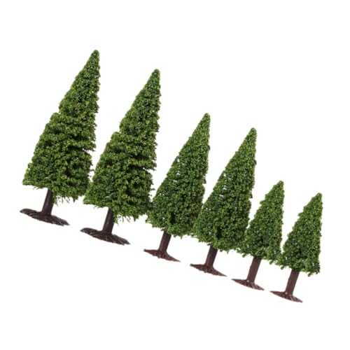 HOMSFOU 6 Stück Modellkiefer Kleine Bäume Mini-modellbäume Pflanzen Gefälscht Modell Zeder Puppenhaus-Baum-Modell Miniatur-dioramenbaum N Schuppenbäume Green Eisen von HOMSFOU