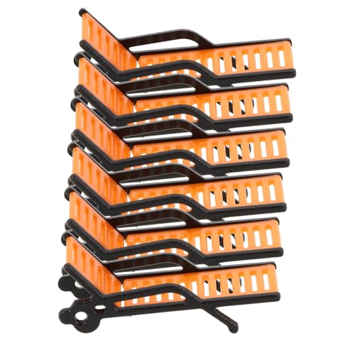 HOMSFOU 6 Stück Strandkorb Modell Klein Nautisch Mini Sonnenstuhl Mini Lounge Sessel Modell Miniaturmöbel Puppenhaus Miniatur Liegestuhl Modell Küsten Tragbare Sommer von HOMSFOU