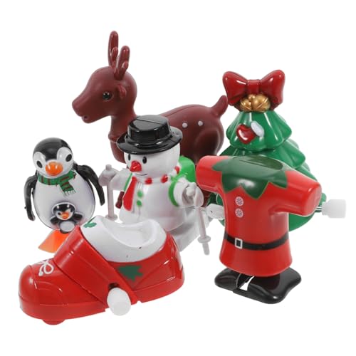 HOMSFOU 6 Stück Weihnachts Aufziehspielzeuge Bunte Schneemann Weihnachtsbaum Figuren Interaktive Spielzeuge für Mitgebsel für Weihnachtsfeiern und Geschenktüten von HOMSFOU