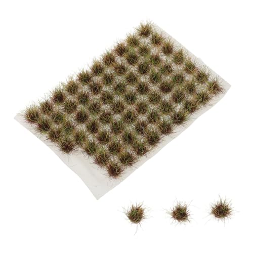 HOMSFOU 70 Stück Miniatur Kunstgras Miniaturgräser Modellgras Eisenbahngras Modell Mikrolandschaft Ornament Kunstgras Basteln Eisenbahn Simuliertes Gras Grün von HOMSFOU