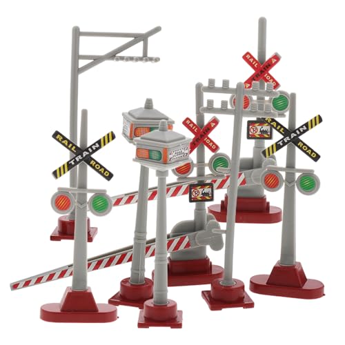 HOMSFOU Zug- -zubehör 8-teiliges Miniatur-verkehrssignal-Set Für Zuglandschaften Mini-lichterset Für Jungen Und Mädchen von HOMSFOU