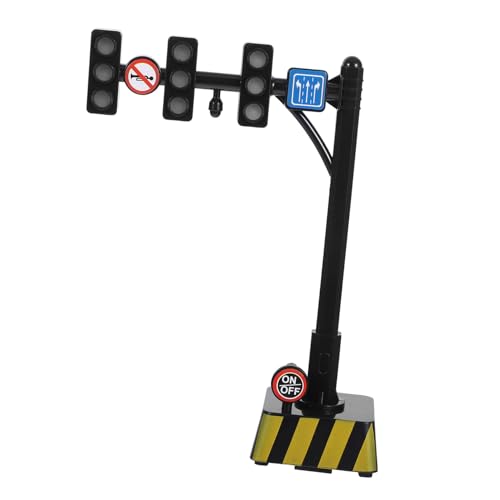 HOMSFOU Ampelverkehr Für Verkehrszeichen Für Interaktives Miniatur Verkehrsstraßenmodell Stopplichtlampe Roadtrip Zum Spaß Schwarzer Kunststoff von HOMSFOU
