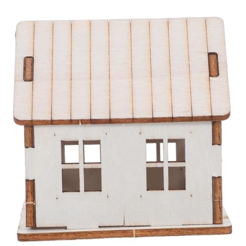 HOMSFOU DIY Holzhaus Modellbausatz Miniatur Weihnachtscottage Unlackiertes Holz Bausatz Für Erwachsene Dekoration Büro Tisch Ornament Handgefertigt HOMSFOU DIY Holzhaus Modellbausatz Miniatur Weihnachtscottage Unlackiertes Holz Bausatz Für Erwachsene Dekoration Büro Tisch Ornament Handgefertigt von HOMSFOU