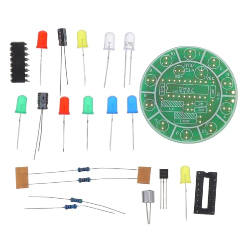 HOMSFOU DIY Rotierendes LED Licht mit Sound Sensor Bunte Wasserlauf LED Drehbar Elektronisches Löten Lernkit für Naturwissenschaftliche Experimente und Kreative Schaltungen HOMSFOU DIY Rotierendes LED Licht mit Sound Sensor Bunte Wasserlauf LED Drehbar Elektronisches Löten Lernkit für Naturwissenschaftliche Experimente und Kreative Schaltungen von HOMSFOU