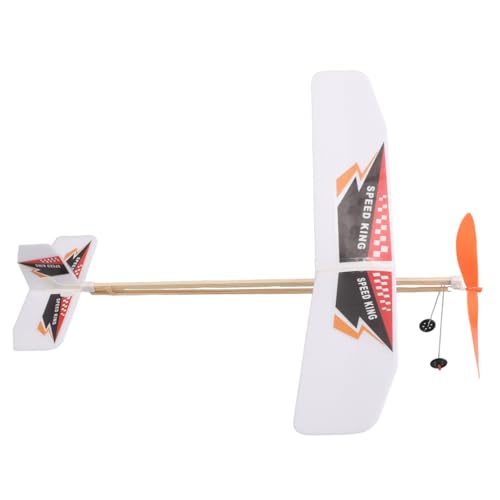 HOMSFOU DIY Schaumstoff Segelflugzeug Modell mit Gummibandantrieb Leichter Langlebiger Flugspielzeug Bausatz für Fördert Kreativität Geduld und Lernspaß bei Indoor und Outdoor Aktivitäten von HOMSFOU