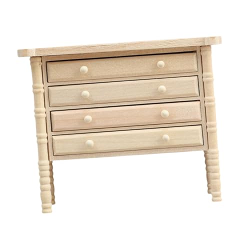 HOMSFOU Holz Miniaturschrank Für Puppenhaus Mit Schubladen Puppenhausmöbel Aus Unbehandeltem Holz Mini Kommode Für Puppenhausdekoration Und Aufbewahrung Bastelmöbel Für Szenen HOMSFOU Holz Miniaturschrank Für Puppenhaus Mit Schubladen Puppenhausmöbel Aus Unbehandeltem Holz Mini Kommode Für Puppenhausdekoration Und Aufbewahrung Bastelmöbel Für Szenen von HOMSFOU