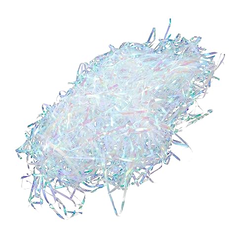 HOMSFOU Iridescent Shredded Paper Füllmaterial Transparent Pet Box Füllung für Hochzeiten Geburtstage Dekoratives Verpackungsmaterial HOMSFOU Iridescent Shredded Paper Füllmaterial Transparent Pet Box Füllung für Hochzeiten Geburtstage Dekoratives Verpackungsmaterial von HOMSFOU