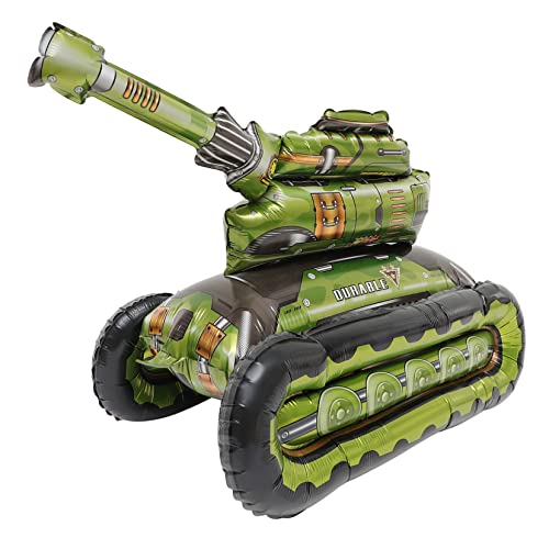 HOMSFOU Luftballons Der Verkehrspartei Themenballons LKW-verzierung Tank-partyzubehör Camo-geburtstagsballons Für Jungen Auto Kind Aluminiumfolie Panzer Transport von HOMSFOU