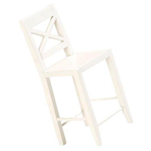 HOMSFOU Mini Holzstuhl für Puppenhaus Dekorative Miniaturszene für Schlafzimmer und Wohnaccessoires Verarbeitet von HOMSFOU