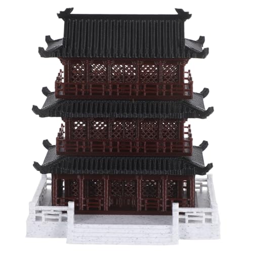 HOMSFOU Miniatur Chinesischer Pavillon Modellhaus mit Dreistöckiger Architektur Fein Gestaltet Langlebig Vielseitig als Aquarium-Dekoration Mikrolandschaft und Wohnaccessoire Traditionell HOMSFOU Miniatur Chinesischer Pavillon Modellhaus mit Dreistöckiger Architektur Fein Gestaltet Langlebig Vielseitig als Aquarium-Dekoration Mikrolandschaft und Wohnaccessoire Traditionell von HOMSFOU