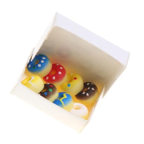 HOMSFOU Miniatur-Donuts-Spielzeug Aus Puppenhaus-Essen Realistische Kunst-Donuts Zum Dekorieren Kleines Spiel-Essen Simulation-Donuts Für Junge Mädchen Spiel-küchenzubehör Mini-Donuts von HOMSFOU