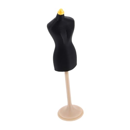 HOMSFOU Miniatur Puppen Mannequin Stand Schwarz Leichter Mini Kleiderständer für Kinderkleidung Design Vielseitiger Puppenkleiderhalter für Schmuck und Bastelarbeiten Tragbar und Einfach von HOMSFOU