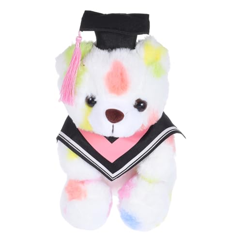 HOMSFOU Puppe für die Abschlusssaison Abschluss Kleiner Plüschbär geschmückter Bär zum Abschluss Studenten abschlussgeschenk Mini-Abschluss-Stofftier Abschluss Stofftier Bär Rosa von HOMSFOU