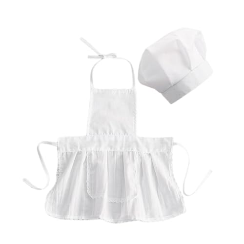 HOMSFOU Requisiten für Babyfotos auffanglätzchen neugeborenen fotografie requisiten Neugeborenes Mädchen-Outfit Outfit für Mädchen Kostüm für Kinder Kinderkleider Kleidung Kochuniform von HOMSFOU