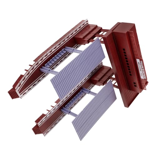 HOMSFOU Spielzeugmodell Station Zubehör für Pädagogisches Eisenbahnzubehör Robustes und Langlebiges Plastik Tragbares Design von HOMSFOU