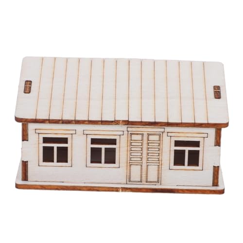HOMSFOU Unvollendetes Holzhaus Modellbausatz Holzhaus zum Basteln Kleine Holz Hütte für Weihnachtsdeko und Kreative Aktivitäten HOMSFOU Unvollendetes Holzhaus Modellbausatz Holzhaus zum Basteln Kleine Holz Hütte für Weihnachtsdeko und Kreative Aktivitäten von HOMSFOU