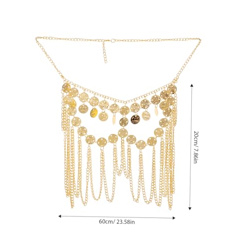 HOMSFOU Vintage Damen Cosplay Maske mit Metallmünzen Leichter Atmungsaktiver Schleier mit Ketten und Fransen Exotisches und Partyaccessoire für Fasching Masquerade Hochzeit und HOMSFOU Vintage Damen Cosplay Maske mit Metallmünzen Leichter Atmungsaktiver Schleier mit Ketten und Fransen Exotisches und Partyaccessoire für Fasching Masquerade Hochzeit und von HOMSFOU