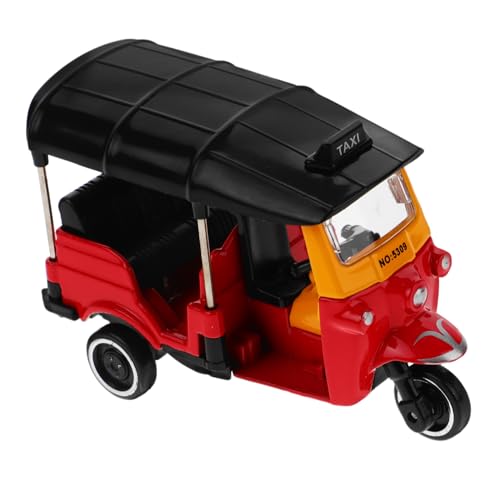 HOMSFOU Vintage Metall Dreirad Modell Rot Kompakte Retro Dreirad Dekoration Sicherem Leichtem Material für Wohnzimmer Büro Schreibtisch und Sammler Geeignet von HOMSFOU