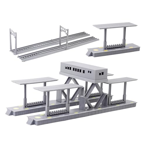 HOMSFOU Zugmodellsatz Gebäude für Modelleisenbahnen sandtisch DIY zubehör Zugmodellschmuck Miniatur -Zuglandschaft Modell Einer Bushaltestelle Modellbahnstation Plastik Grau HOMSFOU Zugmodellsatz Gebäude für Modelleisenbahnen sandtisch DIY zubehör Zugmodellschmuck Miniatur -Zuglandschaft Modell Einer Bushaltestelle Modellbahnstation Plastik Grau von HOMSFOU