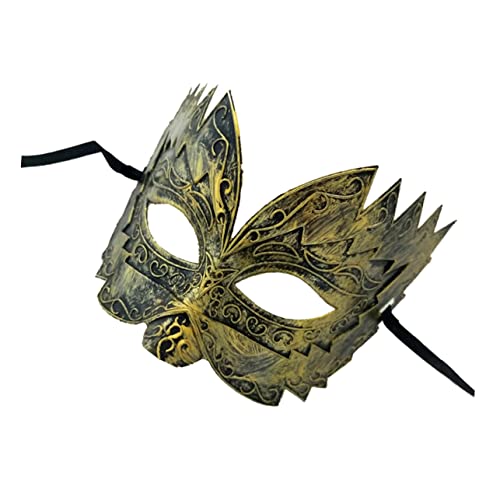 HOMSFOU halloween masken halloweenmaske karnevalsmaske partydeko einschulung goldmaske masquerade mask for men black costume party mask Cosplay-Maske Ball Masken kurzes Haar Rom von HOMSFOU
