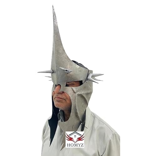 HOMYZ Armor The Witch King of Angmar Helmet Medieval Nazgûl Witch King Helmet Cosplay Roleplay Costume Fantasy Prop for Cosplay Helm & Display Stand von HOMYZ