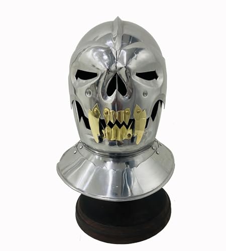 HOMYZ Ghost Skull Knight Armor Helm Mittelalterlicher Ritter Dämonischer Totenkopf Helm Perfekt für LARP, Halloween-Kostüm HOMYZ Ghost Skull Knight Armor Helm Mittelalterlicher Ritter Dämonischer Totenkopf Helm Perfekt für LARP, Halloween-Kostüm von HOMYZ