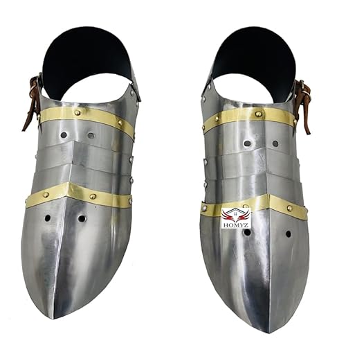 HOMYZ Mittelalterliche Ritterschuhe 18Ga Stahl tragbare Rüstung Gothic Schuhe LARP Spartan Sabaton Functional Armor HOMYZ Mittelalterliche Ritterschuhe 18Ga Stahl tragbare Rüstung Gothic Schuhe LARP Spartan Sabaton Functional Armor von HOMYZ