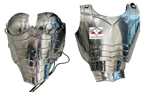 HOMYZ Mittelalterliche Rüstung, weiblicher Kürass, Körperpanzer, Jacke, Kostüm für Halloween, Silber, Brustpanzer für Erwachsene HOMYZ Mittelalterliche Rüstung, weiblicher Kürass, Körperpanzer, Jacke, Kostüm für Halloween, Silber, Brustpanzer für Erwachsene von HOMYZ
