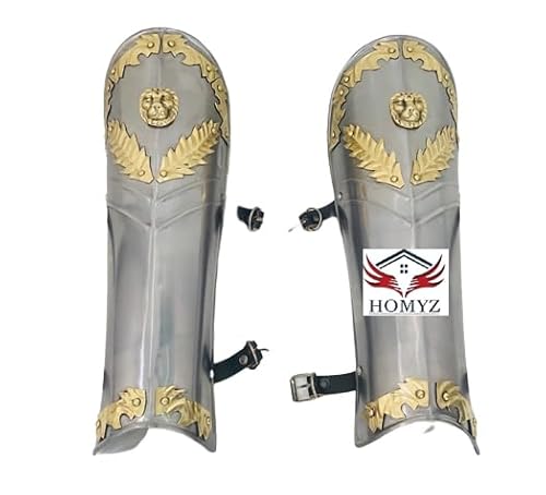 HOMYZ Mittelalterliche Rüstung Beinschutz Ritter Neujahrsgeschenk Silberschutz Rüstung voll funktionsfähiges Beinschutz-Set Nachstellung HOMYZ Mittelalterliche Rüstung Beinschutz Ritter Neujahrsgeschenk Silberschutz Rüstung voll funktionsfähiges Beinschutz-Set Nachstellung von HOMYZ