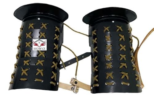 HOMYZ Mittelalterliche Schulterpanzer im Samurai-Stil, tragbar, japanisches Schulterpanzer-Set, schwarzer Krieger, Ritter, Protektor, Schulterschutz, Schulterschutz, Halloween-Party-Kostüm HOMYZ Mittelalterliche Schulterpanzer im Samurai-Stil, tragbar, japanisches Schulterpanzer-Set, schwarzer Krieger, Ritter, Protektor, Schulterschutz, Schulterschutz, Halloween-Party-Kostüm von HOMYZ