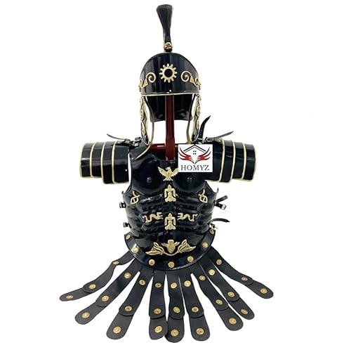 HOMYZ Mittelalterliche römische schwarze Muskelrüstung – griechischer Gladiator-Muskelpanzer mit Helm und Schultern, schwarzes Set, toller Artikel für Weihnachten, Neujahr, Halloween, Kostüm, Geschenk HOMYZ Mittelalterliche römische schwarze Muskelrüstung – griechischer Gladiator-Muskelpanzer mit Helm und Schultern, schwarzes Set, toller Artikel für Weihnachten, Neujahr, Halloween, Kostüm, Geschenk von HOMYZ