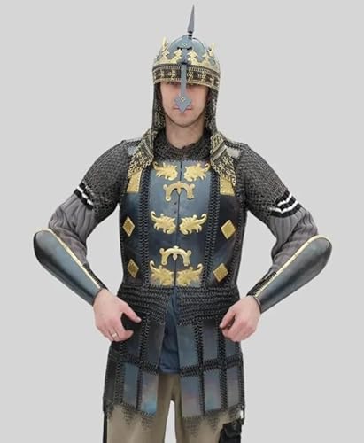 HOMYZ Mittelalterlicher Moro-Islamischer Rüstungsanzug, Ritter, tragbar, türkische Halbkörperpanzer, Kostüm, Ottomanen-Helm, 15. Jahrhundert, Cosplay, Halloween HOMYZ Mittelalterlicher Moro-Islamischer Rüstungsanzug, Ritter, tragbar, türkische Halbkörperpanzer, Kostüm, Ottomanen-Helm, 15. Jahrhundert, Cosplay, Halloween von HOMYZ