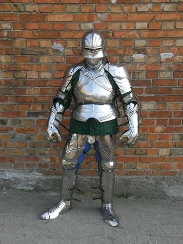 HOMYZ Mittelalterlicher Ritter-Anzug der Rüstung, Ganzkörper-Gothic-Rüstung, tragbar, Cosplay, Halloween-Kostüm von HOMYZ