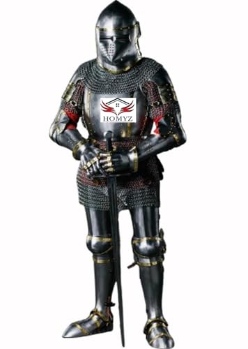 HOMYZ Mittelalterlicher Ritteranzug im Churburg-Stil, Larp-Rüstung aus dem 14. Jahrhundert, Sca-Rüstung, funktionelles tragbares Halloween-Kostüm für Erwachsene HOMYZ Mittelalterlicher Ritteranzug im Churburg-Stil, Larp-Rüstung aus dem 14. Jahrhundert, Sca-Rüstung, funktionelles tragbares Halloween-Kostüm für Erwachsene von HOMYZ