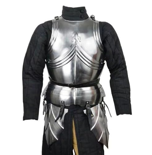 HOMYZ Mittelalterlicher gotischer Kürass mit Quasten, Rüstung, Krieger, Ritter, Rüstung, Stahlbrüstung, Cosplay, Rüstung, Larp-Kostüm, Silberpolitur HOMYZ Mittelalterlicher gotischer Kürass mit Quasten, Rüstung, Krieger, Ritter, Rüstung, Stahlbrüstung, Cosplay, Rüstung, Larp-Kostüm, Silberpolitur von HOMYZ