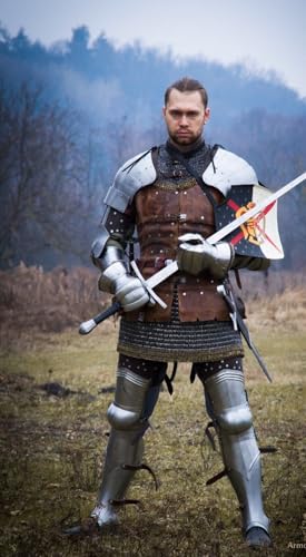 HOMYZ Mittelalterliches Ritter-Anzug-Set, tragbar, 15. Jahrhundert, Larp, Cosplay, Kampfanzug, Rüstungsanzug, Kostüm von HOMYZ