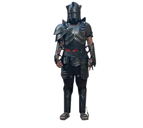 HOMYZ Moria Zwergenstahl-Rüstungs-Set, Ganzkörper-Kreuzritter-Anzug, Königsschutz, Körperpanzer mit Kürass, Schulterschutz, Armschienen, Beinschienen, Helm, Cosplay und Larp, Ganzkörperpanzerung HOMYZ Moria Zwergenstahl-Rüstungs-Set, Ganzkörper-Kreuzritter-Anzug, Königsschutz, Körperpanzer mit Kürass, Schulterschutz, Armschienen, Beinschienen, Helm, Cosplay und Larp, Ganzkörperpanzerung von HOMYZ
