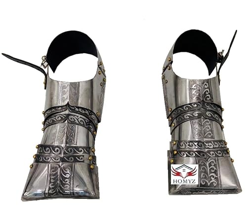 HOMYZ Stahl Mittelalterliche Gothic LARP Schuhe Premium Sabatons | Krieger Kampf Ritter Ritter Rüstung 18 Gauge Stahl Sabatons Bein Perfektes Kostüm Zubehör HOMYZ Stahl Mittelalterliche Gothic LARP Schuhe Premium Sabatons | Krieger Kampf Ritter Ritter Rüstung 18 Gauge Stahl Sabatons Bein Perfektes Kostüm Zubehör von HOMYZ