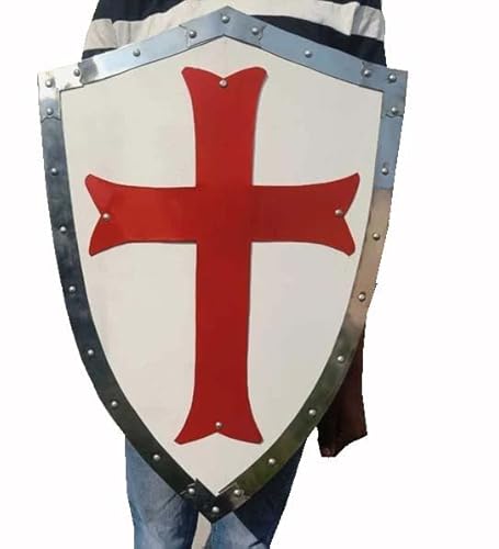 HOMYZ Templerschild, mittelalterliches Display, Hasser, Ritter, rotes Kreuz, Larp, Nachstellung, Cosplay, Rollenspiel, Schild, Wanddekoration HOMYZ Templerschild, mittelalterliches Display, Hasser, Ritter, rotes Kreuz, Larp, Nachstellung, Cosplay, Rollenspiel, Schild, Wanddekoration von HOMYZ