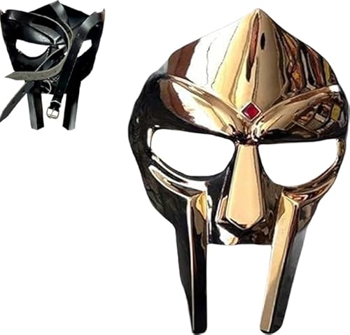 MF Doom Maske Gladiatorhelm Messing Finish Rüstung Gesichtsmaske Römischer Wikinger Gladiator Helm von HOMYZ