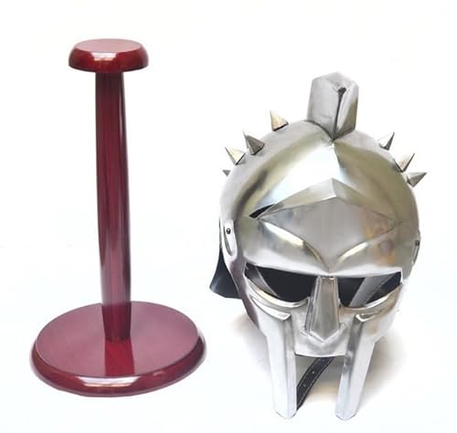 Maximus Gladiator-Helm mit Ständer, Cosplay Renaissance Larp Helm Spiked Mittelalter Helme für Halloween Maximus Gladiator-Helm mit Ständer, Cosplay Renaissance Larp Helm Spiked Mittelalter Helme für Halloween von HOMYZ