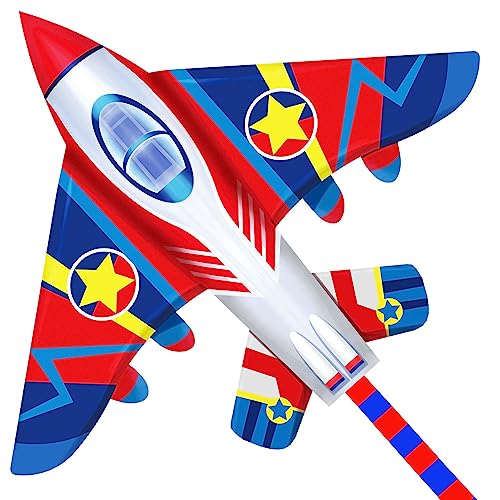 Drachen HUGE Fighter Plane Kite für Kinder und Erwachsene von HONBO