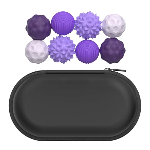 8PCS Magnetic Fidget Balls (8 Stück), Magnetkugeln Stressball Silikon Magnetische Sensorik Bälle Spielzeug, Sensorisches Spielzeug Anti Stress Stimming Sensory Fidget Toys für Erwachsene ADHS von HONBQYCC