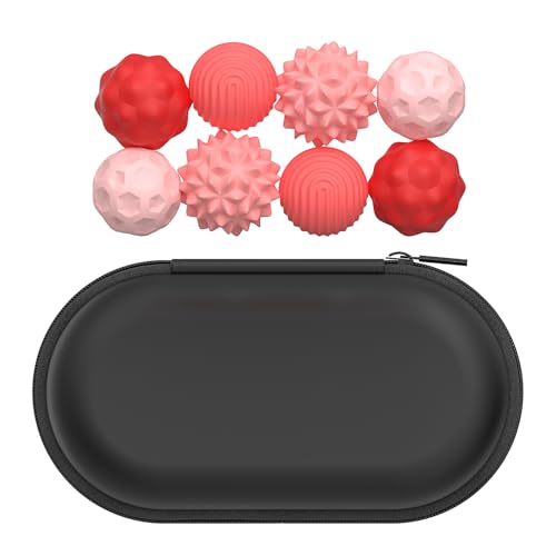8PCS Magnetic Fidget Balls (8 Stück), Magnetkugeln Stressball Silikon Magnetische Sensorik Bälle Spielzeug, Sensorisches Spielzeug Anti Stress Stimming Sensory Fidget Toys für Erwachsene ADHS von HONBQYCC