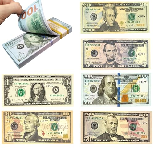 Prop Money, 120 Blätter Fake Money 100$ - Spielgeld für Kinder Kaufladen,100 Dollar Scheine, Realistisches Spielgeld für Filme, Partys & Kinder. Ideal für Magic Shows, Werbung & Lernspiele! Prop Money, 120 Blätter Fake Money 100$ - Spielgeld für Kinder Kaufladen,100 Dollar Scheine, Realistisches Spielgeld für Filme, Partys & Kinder. Ideal für Magic Shows, Werbung & Lernspiele! von HONGECB